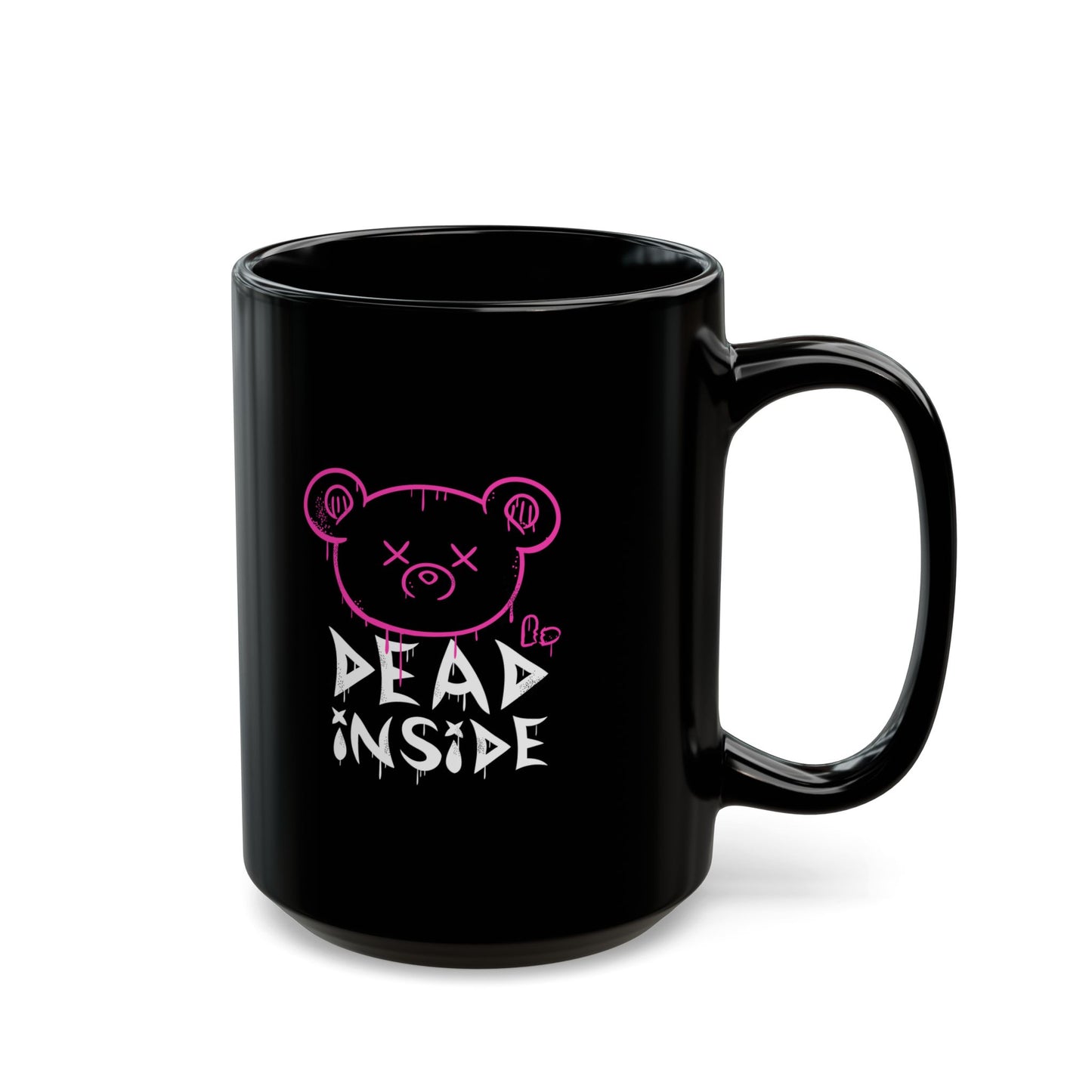 Funny Black Mug, Dead Inside Coffee Cup, Unique Gift for Her, Quirky Kitchen Decor, Humorous Birthday Present, Travel Mug