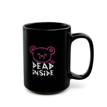 Funny Black Mug, Dead Inside Coffee Cup, Unique Gift for Her, Quirky Kitchen Decor, Humorous Birthday Present, Travel Mug