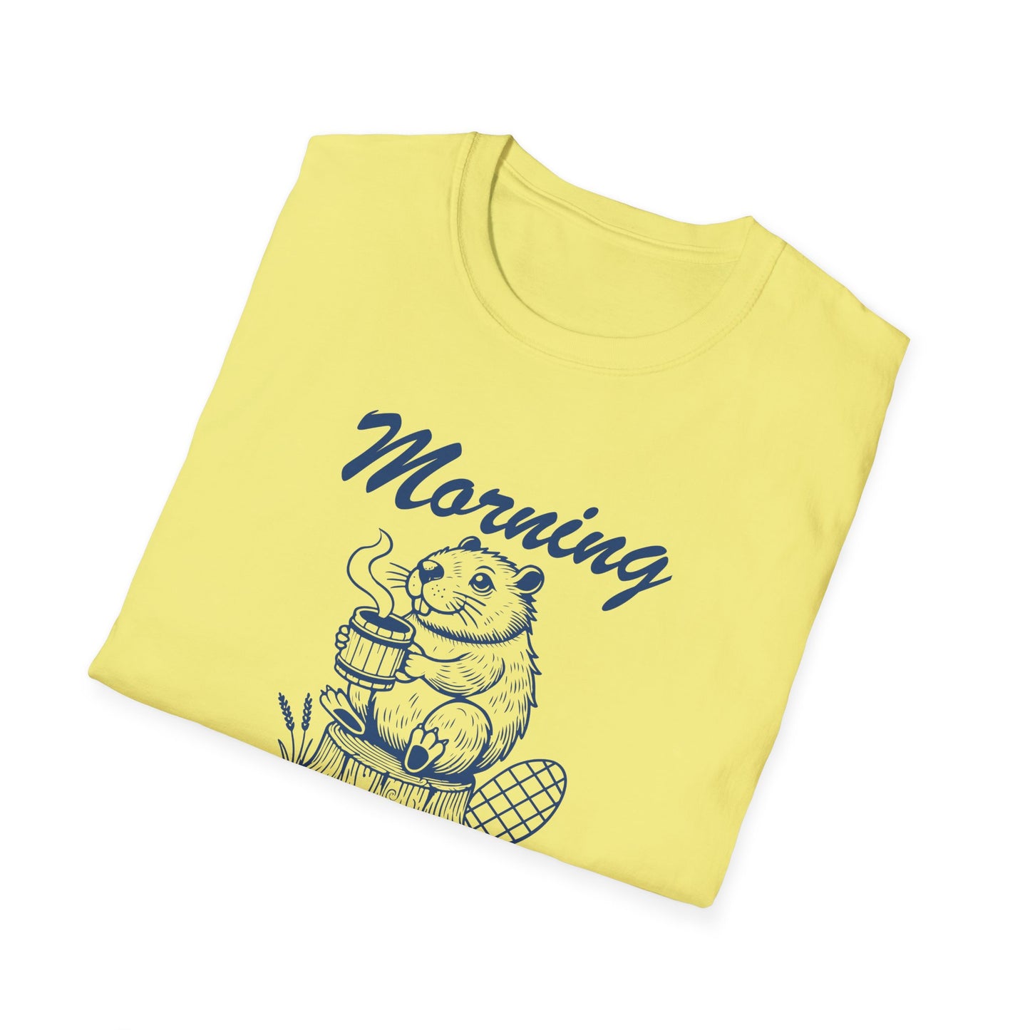 Funny Morning Wood Unisex T-Shirt - Softstyle Graphic Tee for Nature Lovers