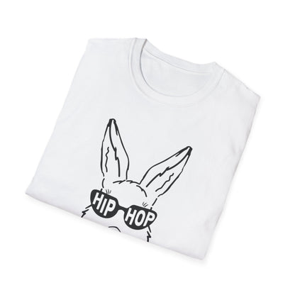 Hip Hop Bunny Graphic T-Shirt - Unisex Softstyle Tee for Music Lovers