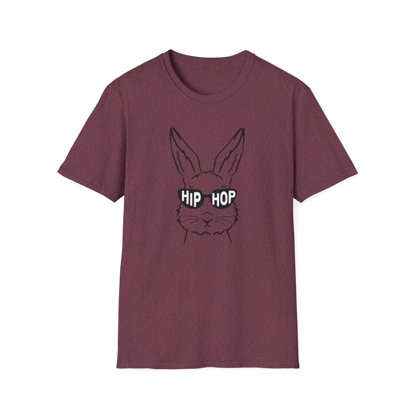 Hip Hop Bunny Graphic T-Shirt - Unisex Softstyle Tee for Music Lovers