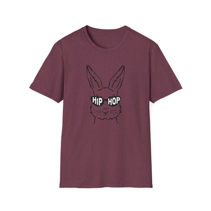 Hip Hop Bunny Graphic T-Shirt - Unisex Softstyle Tee for Music Lovers