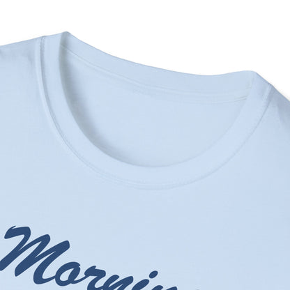 Funny Morning Wood Unisex T-Shirt - Softstyle Graphic Tee for Nature Lovers