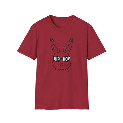 Hip Hop Bunny Graphic T-Shirt - Unisex Softstyle Tee for Music Lovers