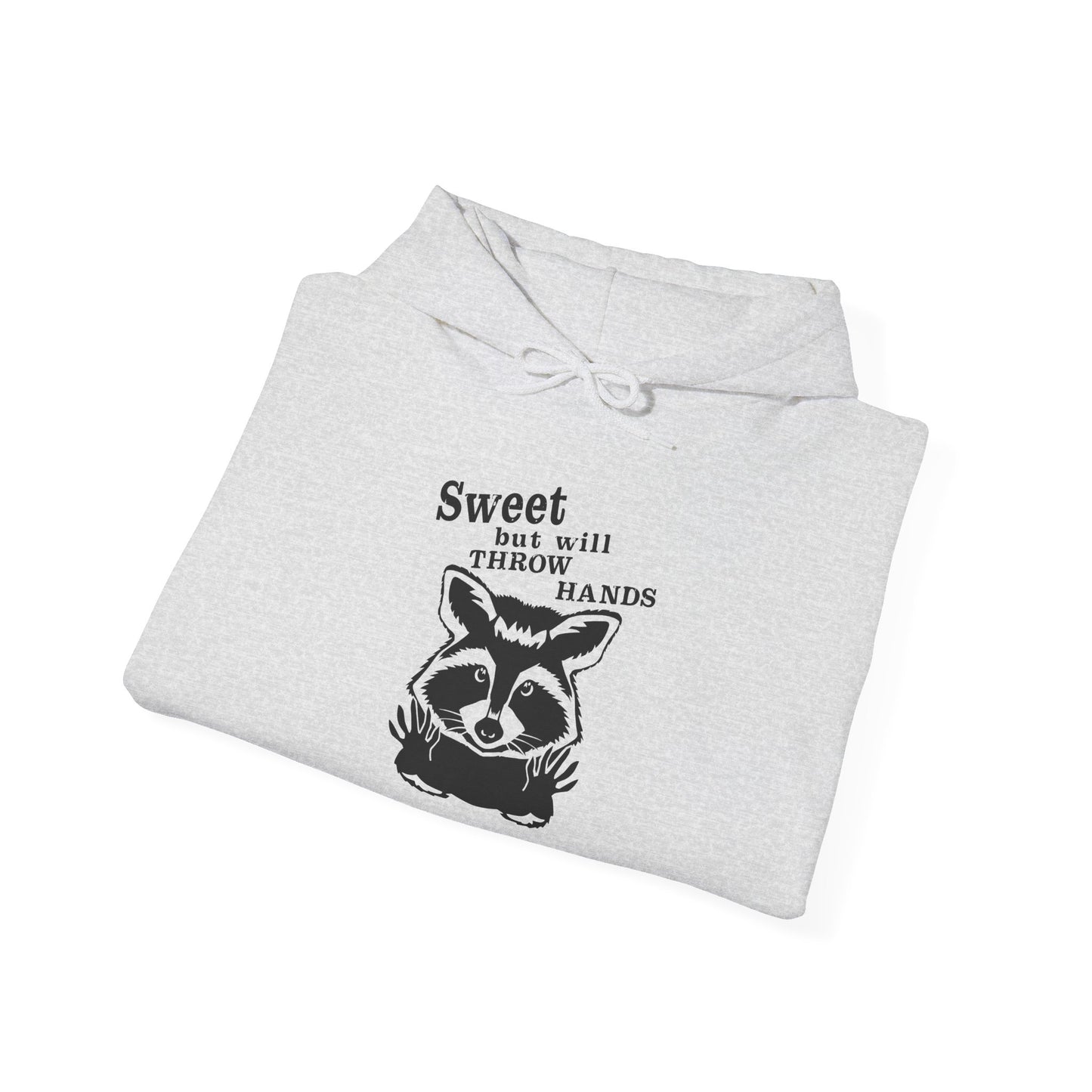 Sweet Raccoon Unisex Hooded Sweatshirt - Cozy & Playful Design