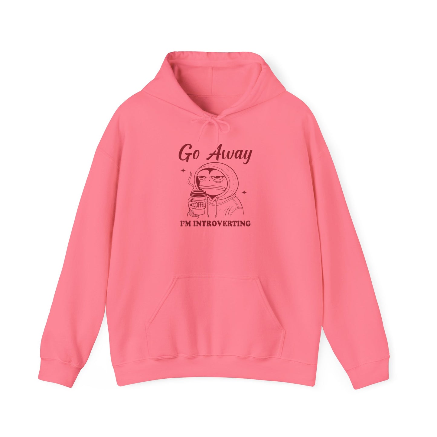 Introvert Hoodie - "Go Away, I'm Introverting" Heavy Blend Sweatshirt