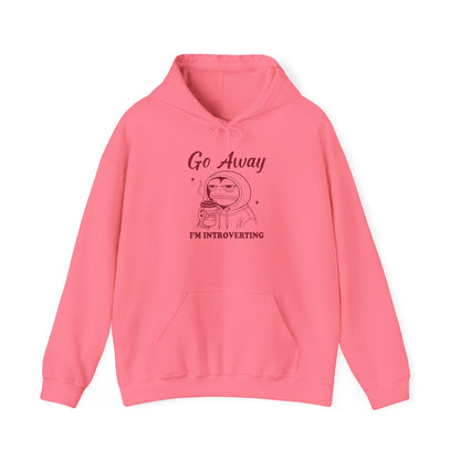 Introvert Hoodie - "Go Away, I'm Introverting" Heavy Blend Sweatshirt