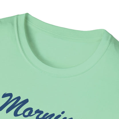 Funny Morning Wood Unisex T-Shirt - Softstyle Graphic Tee for Nature Lovers