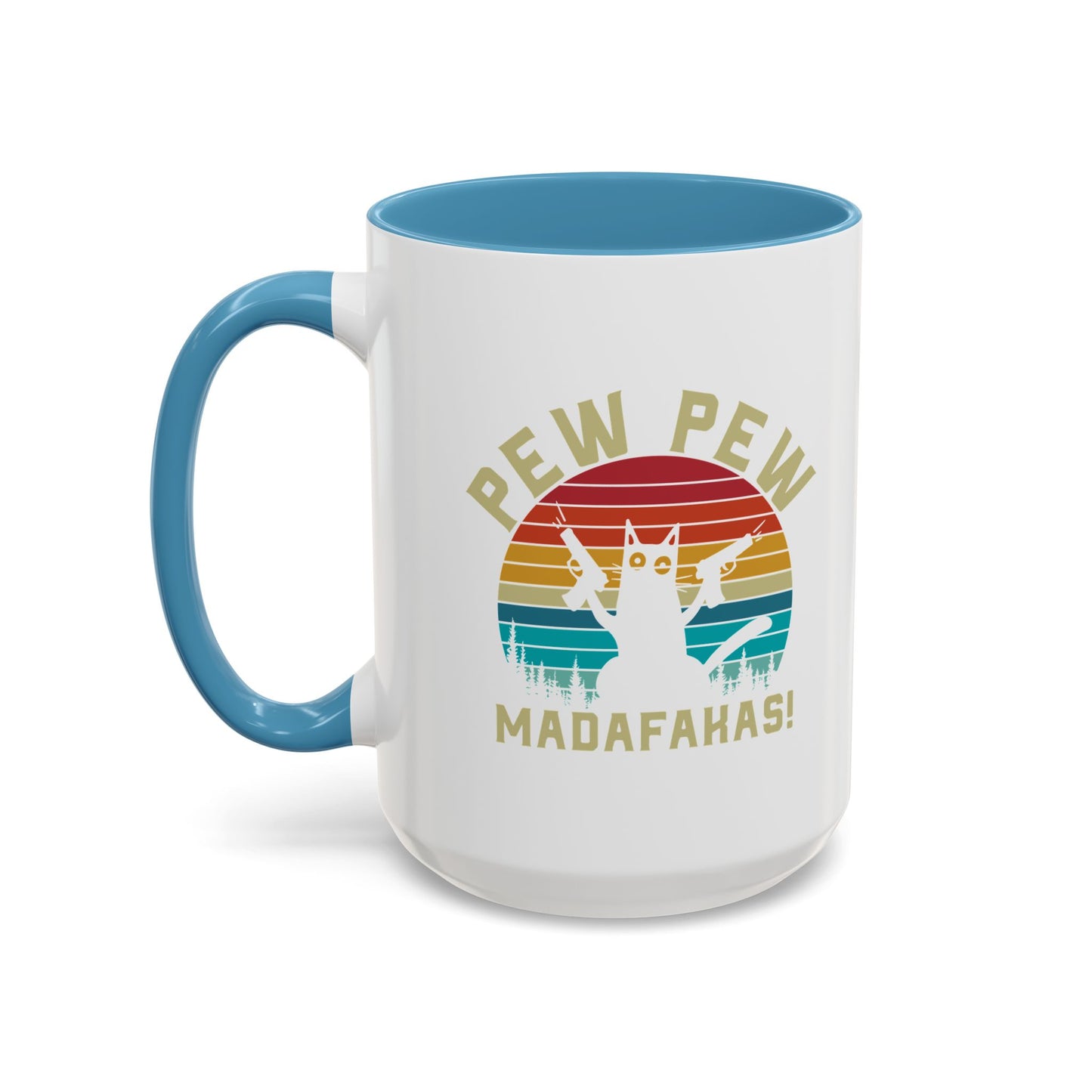 Fun Pew Pew Coffee Mug - 11 & 15oz - Perfect for Cat Lovers